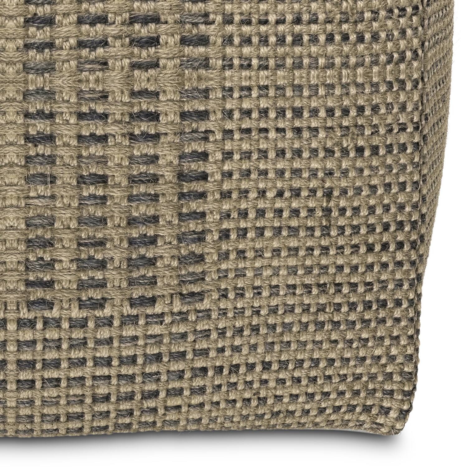 Alt View 6. Simpli Home - Simpli Home Delilah 18 inch Wide Square Pouf in Natural Handwoven Jute - Natural.
