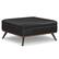 Front. Simpli Home - Owen XL Square Coffee Table Storage Ottoman - Distressed Black.