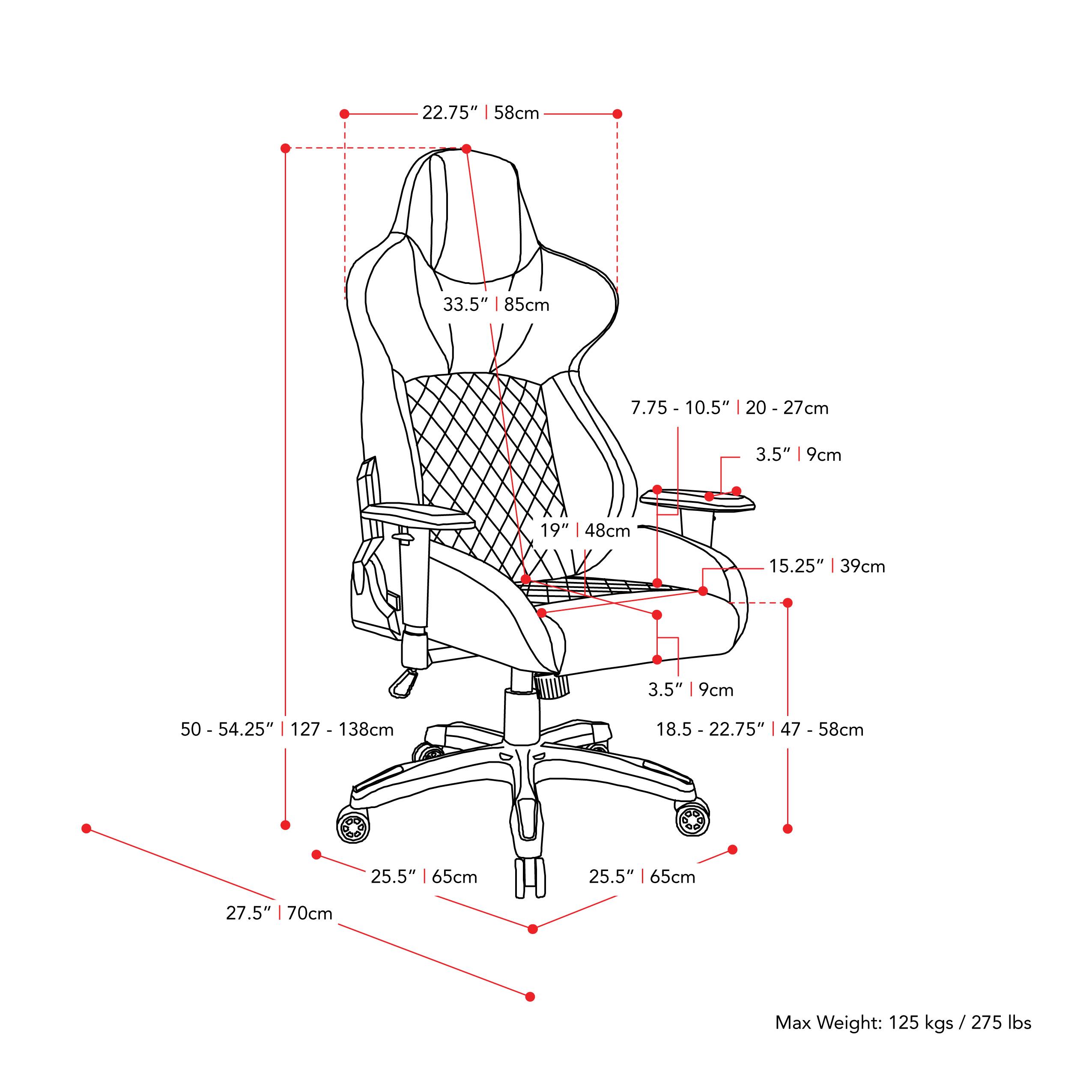 Alt View 14. CorLiving - Nightshade Gaming Chair - Black and Blue.
