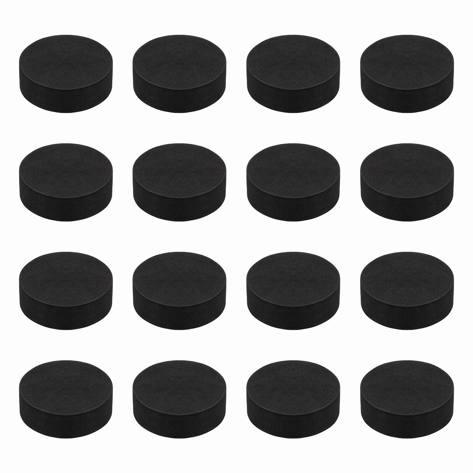 Front. Unique Bargains - Single Sided Speaker Isolation Pads 60x20mm Round EVA Acoustic Foam Anti-Vibration Feet for Speaker Subwoofer, 16pcs - Black.