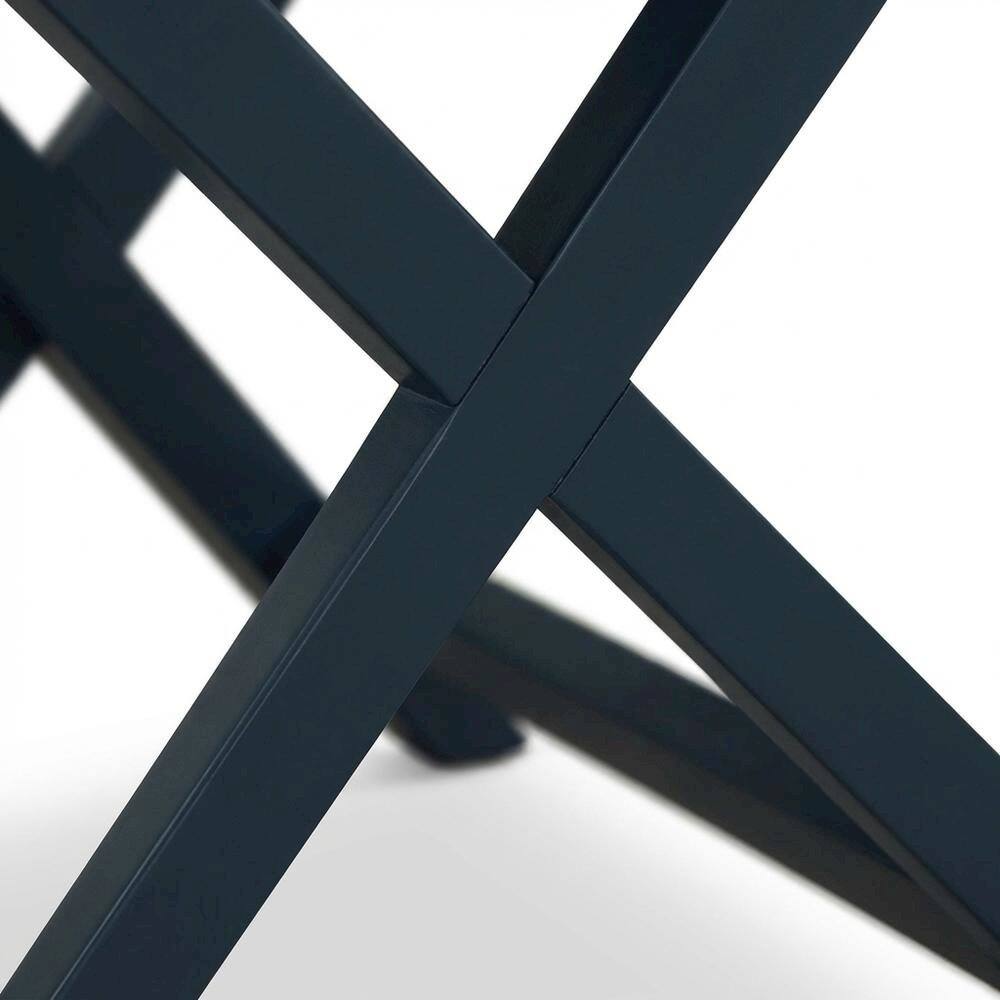 Left. FurniFact - Navy Blue Nightstand with Modern Design and Durable Construction - Brown.