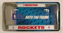 Rico Industries - Houston Rockets Basketball Chrome Metal License Plate Frame - Multi