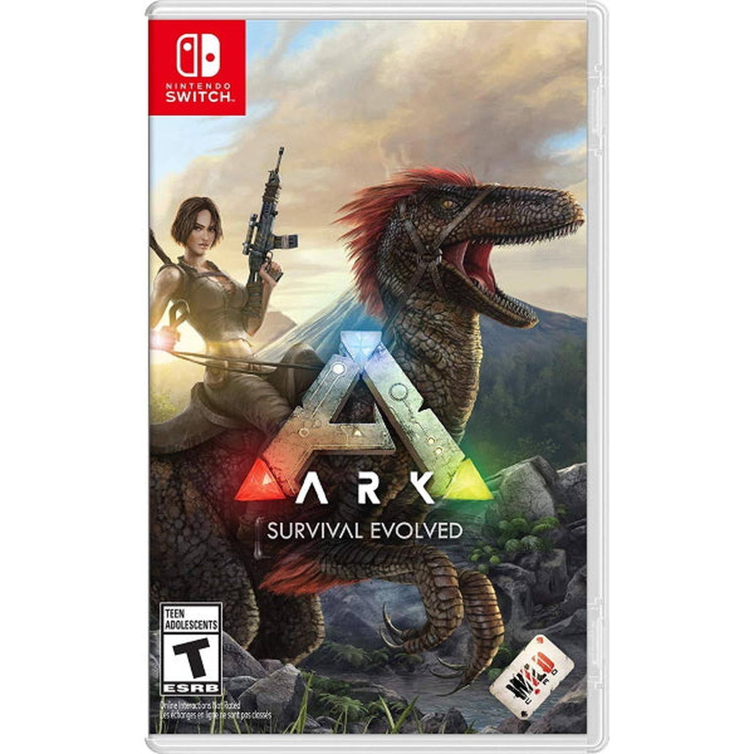 1. Nintendo Switch
2. ARK: Survival Evolved
3. Teen (Adolescents) ESRB
4. Online Interactions Not Rated by the ESRB
5. No online interactions are rated by the ESRB
6. No online interactions are rated by the ESRB - T (Teen 13+)