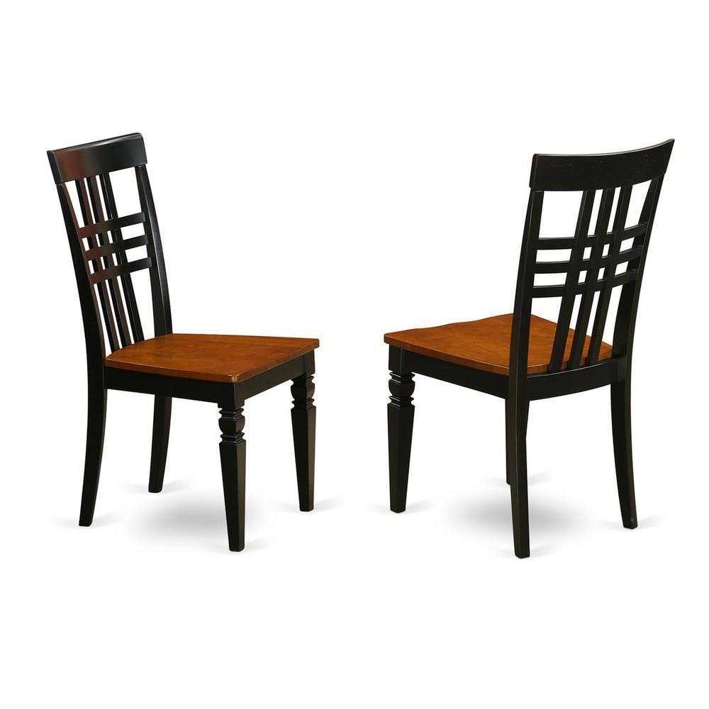 Left. East West Furniture - 5 PC Kitchen Tables and chair set with a Kenley Dining Table and 4 Kitchen Chairs in Black and Cherry - Black & Cherry.