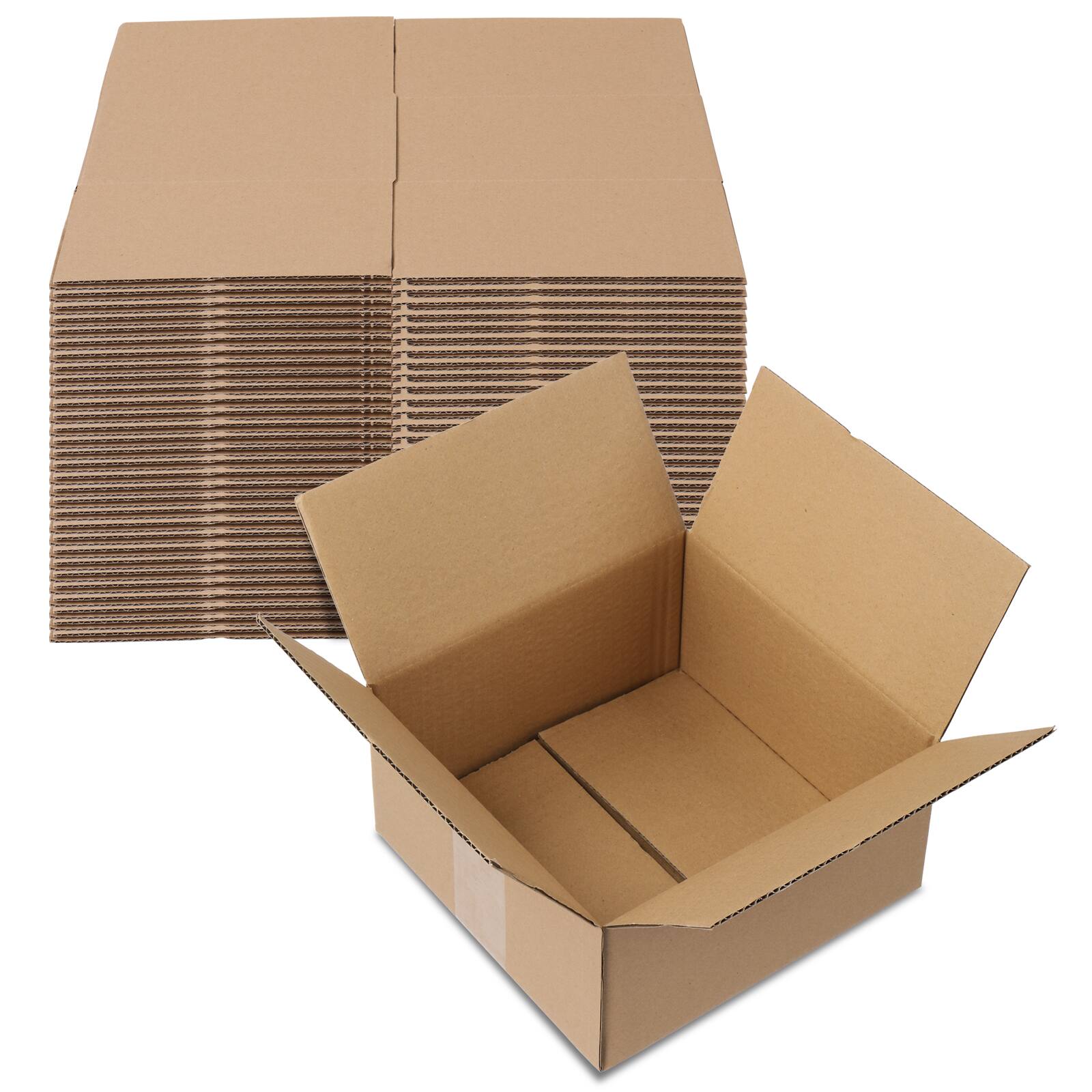 Alt View 1. Winado - 100 8x8x4 Shipping Boxes for Packing & Moving Corrugated Cartons Eco-Friendly Boxes Recyclable Kraft Carton for Packing.