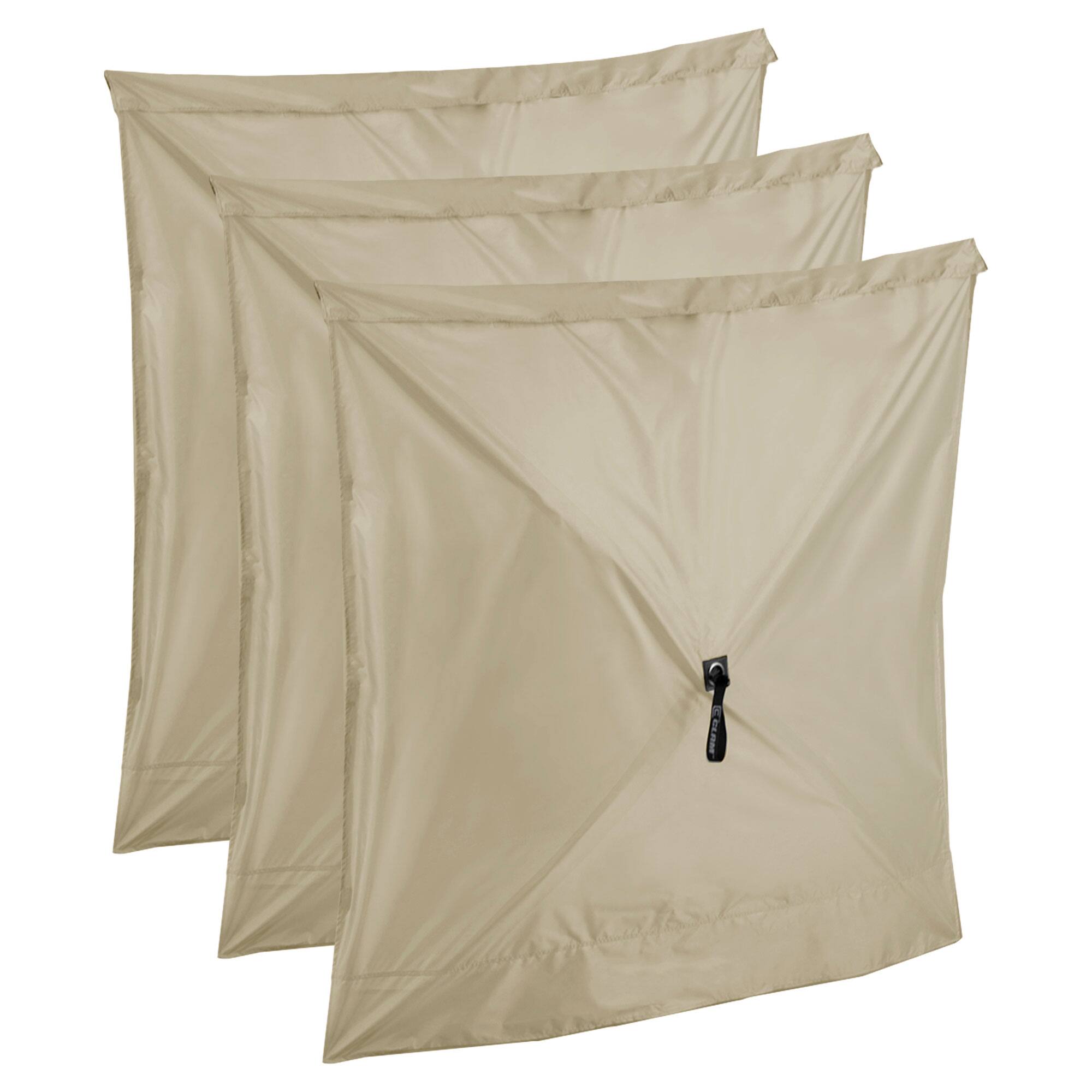 Alt View 1. Clam - Clam Quick Set Screen Hub Tan Fabric Wind & Sun Panels Accessory Only (6 Pack) - Tan.