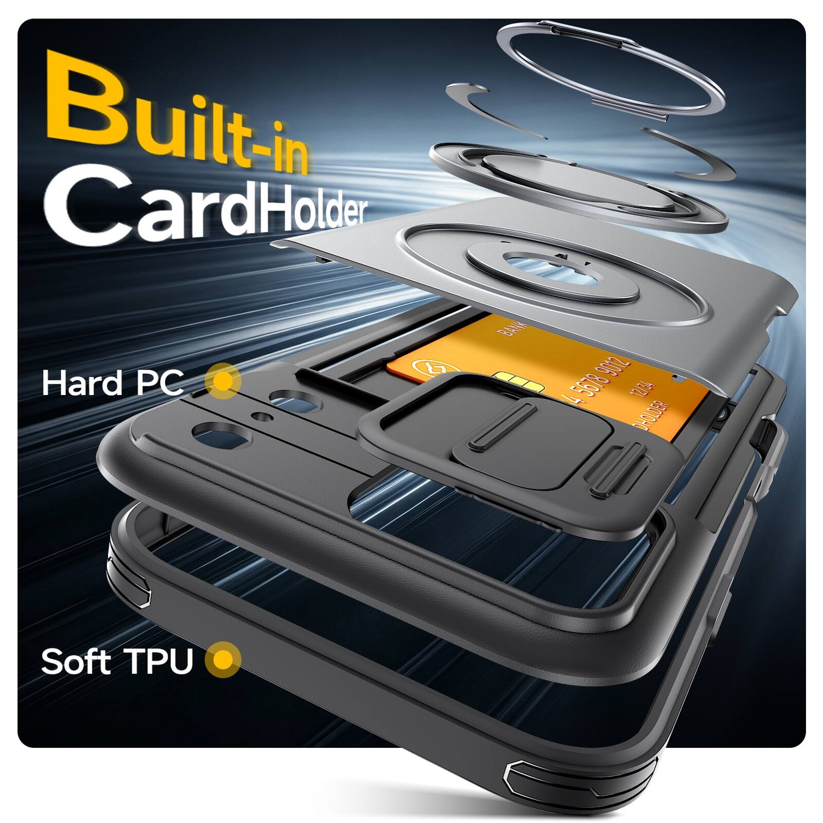 Built-in CardHolder  
Hard PC  
Soft TPU