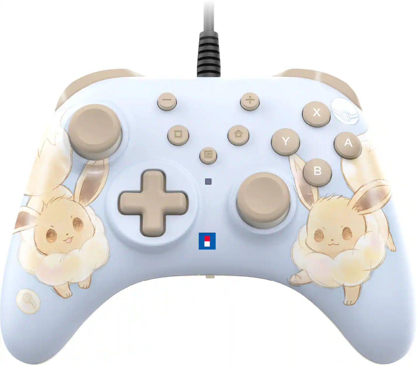 Front. Hori - HORIPAD Turbo (Eevee Cottage Core) Wired Controller for Nintendo Switch 2 - Blue.