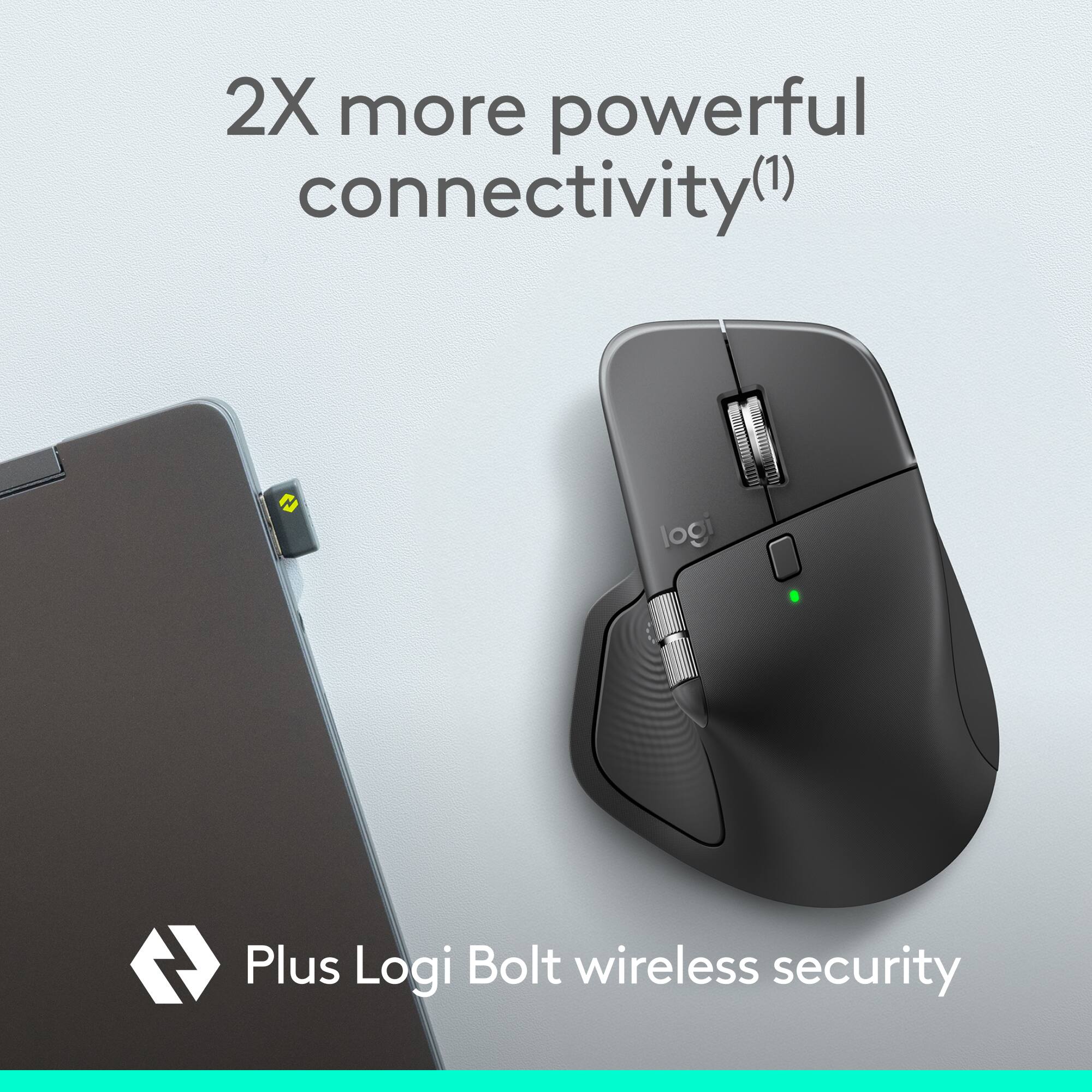2X more powerful connectivity(1)

Plus Logi Bolt wireless security