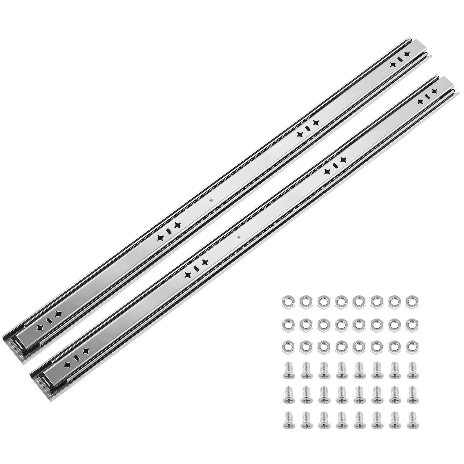 VEVOR Heavy Duty Drawer Slides, 36 inch 265 lbs Load Side Mount Rails ...