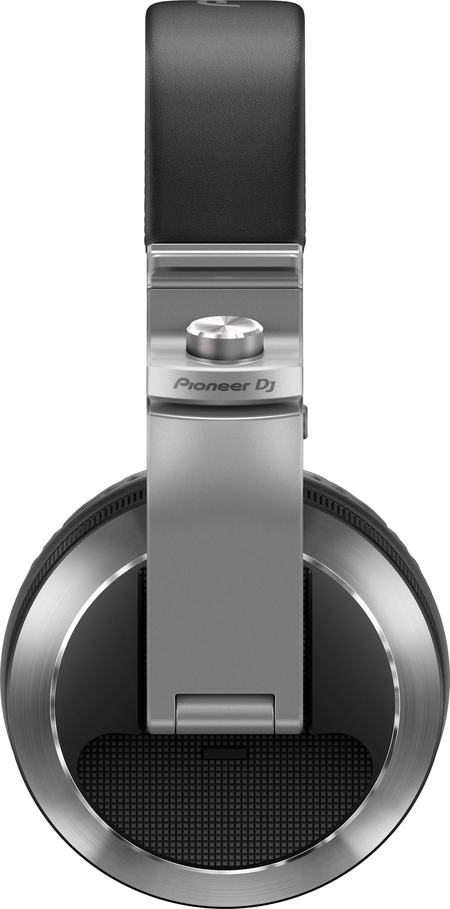Back. Pioneer DJ - Professional Over-Ear DJ Headphones, Includes Coiled Cable & Straight Cable - Silver.