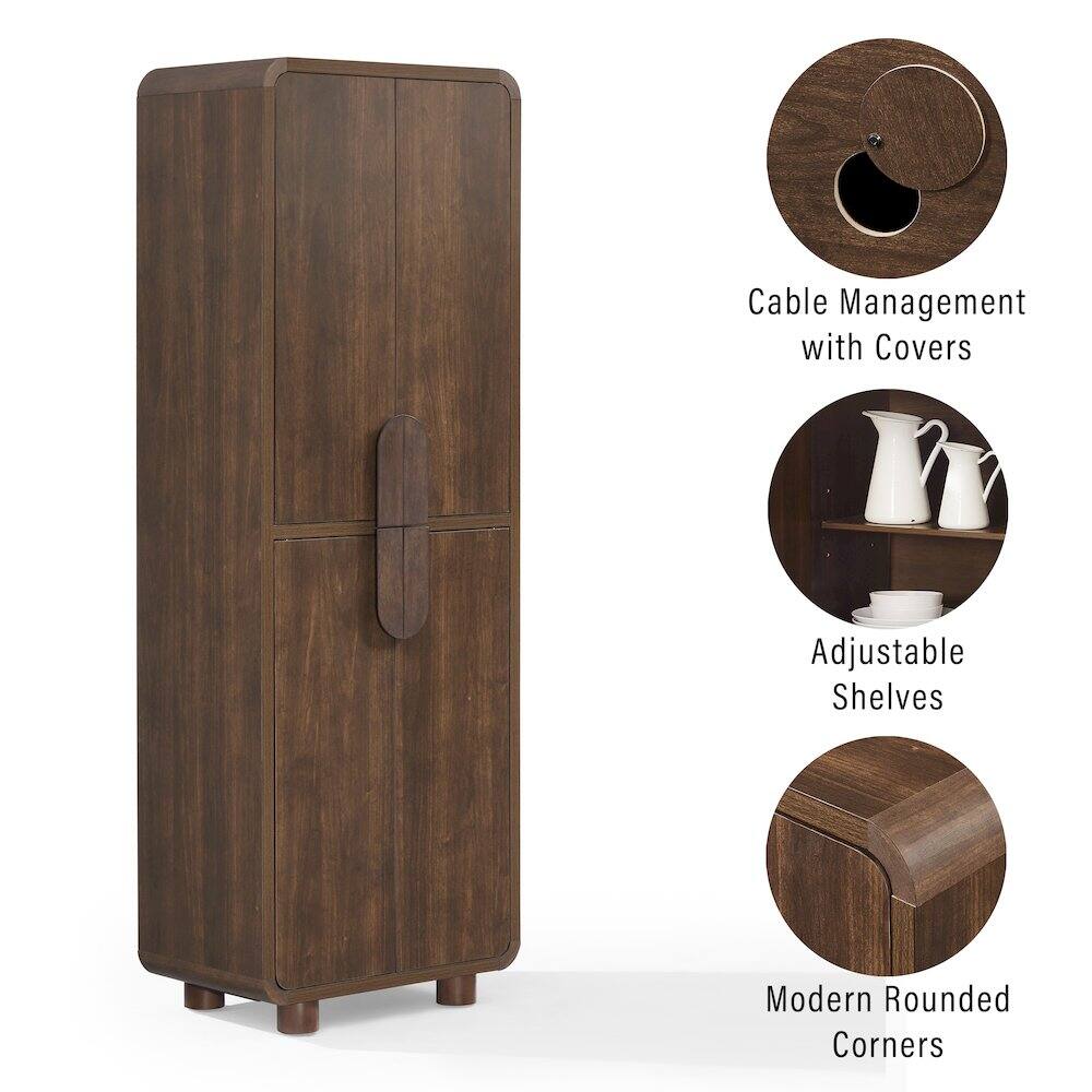 Cable Management with Covers  
Adjustable Shelves  
Modern Rounded Corners