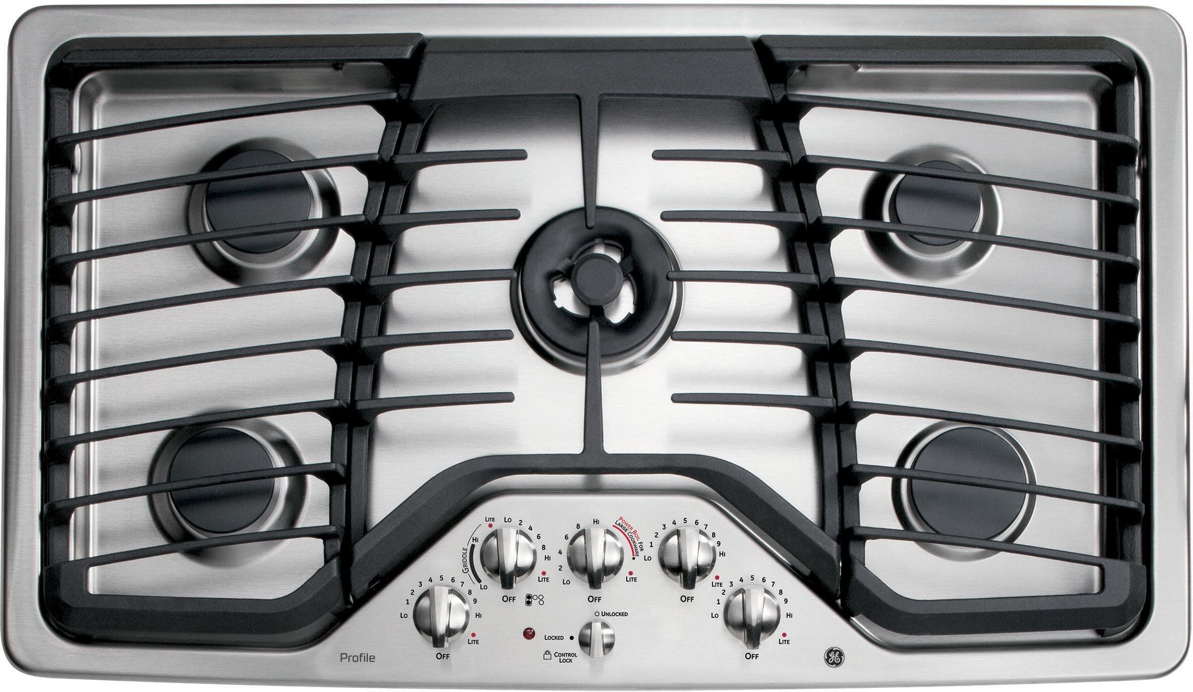 Best Buy Ge Profile 36 Built In Gas Cooktop Stainless Stainless