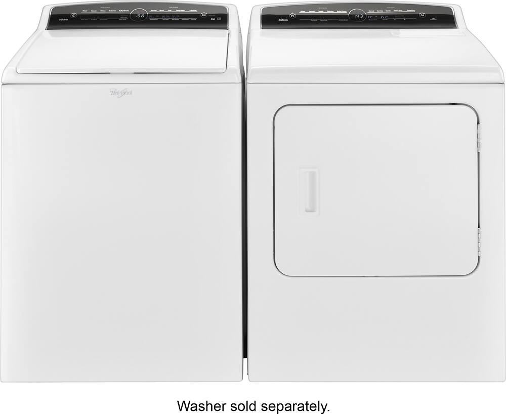Alt View 3. Whirlpool - 7.0 Cu. Ft. Gas Dryer with Advanced Moisture Sensing - White.