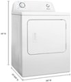 Alt View Zoom 1. Amana - 6.5 Cu. Ft. Electric Dryer with Automatic Dryness Control - White.