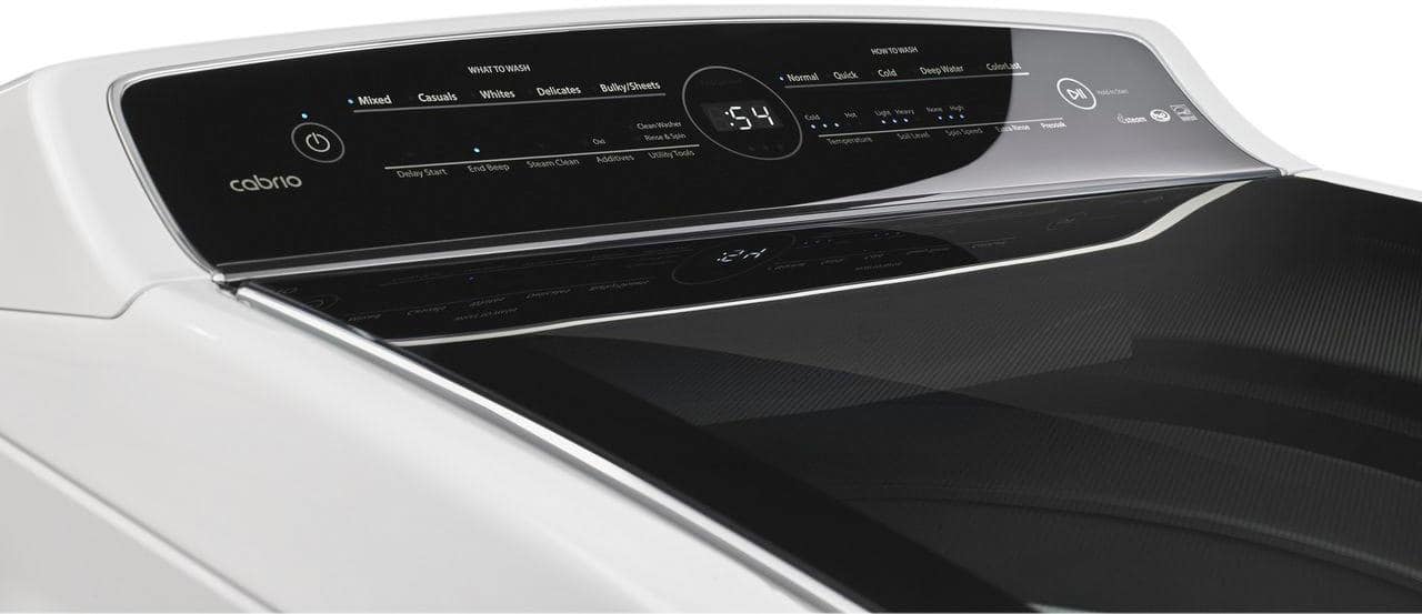 Alt View 12. Whirlpool - Cabrio 4.8 Cu. Ft. 26-Cycle High-Efficiency Steam Top-Loading Washer - White.