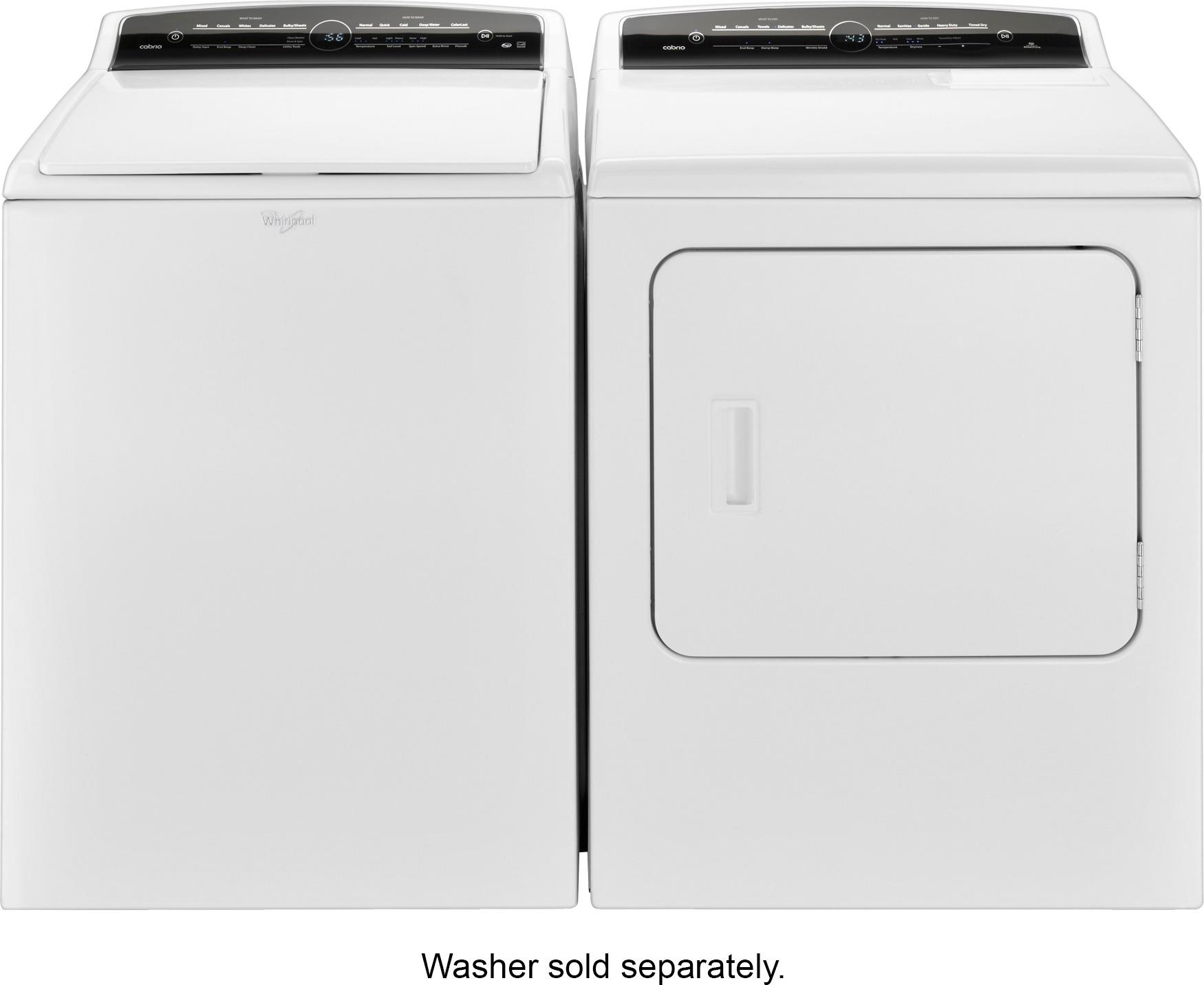 Best Buy Whirlpool Cabrio 4 8 Cu Ft 26 Cycle High Efficiency Top Loading Washer White Wtw7000dw