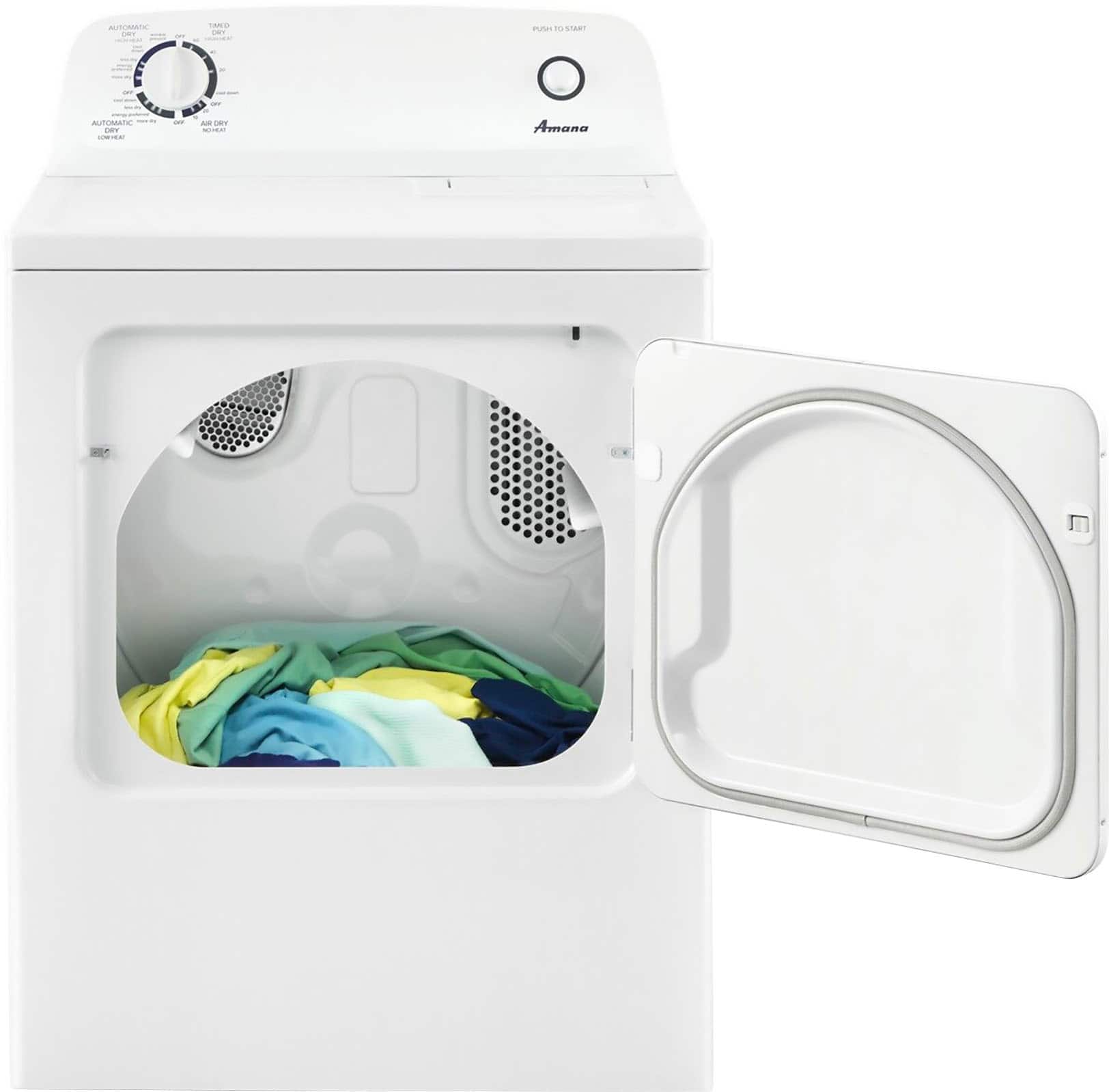Alt View 13. Amana - 6.5 Cu. Ft. Gas Dryer with Automatic Dryness Control - White.
