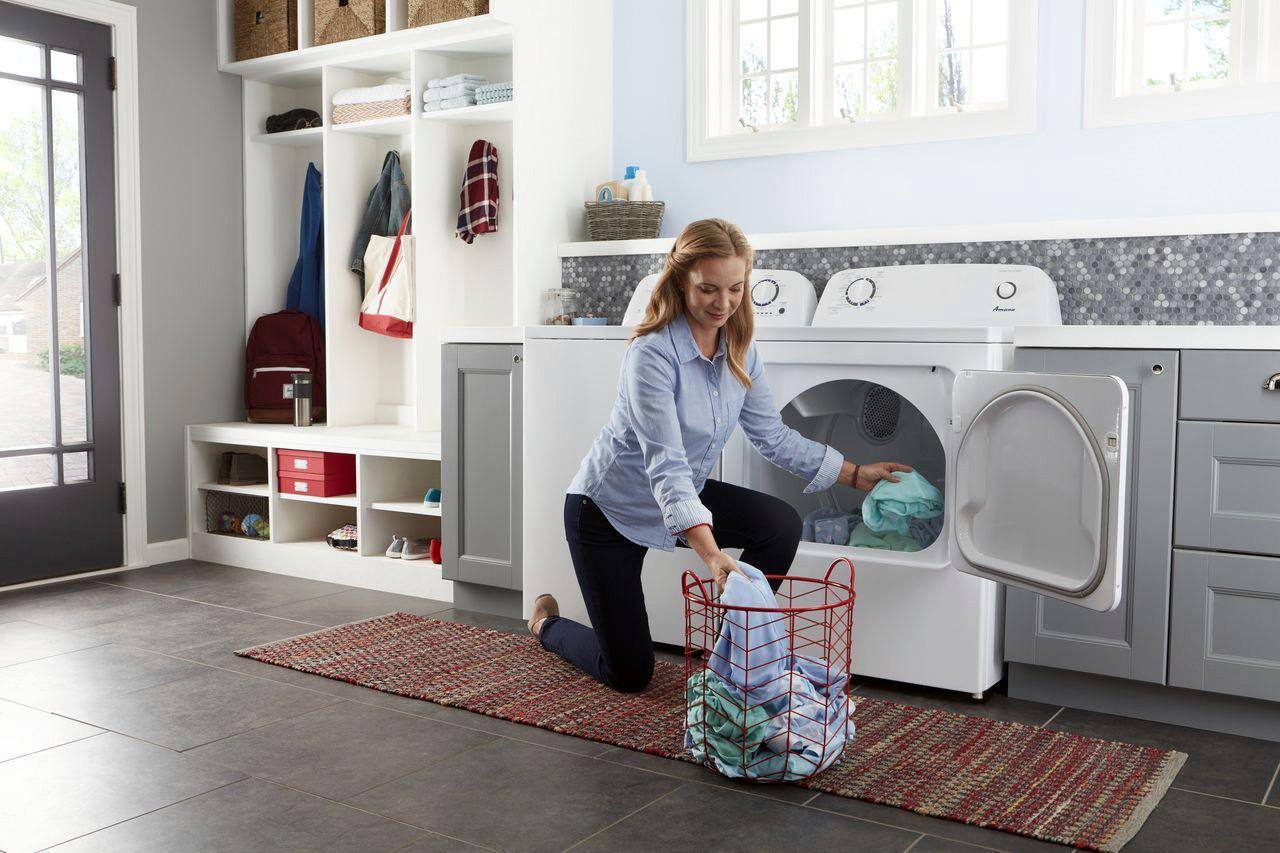 Alt View 20. Amana - 6.5 Cu. Ft. Gas Dryer with Automatic Dryness Control - White.