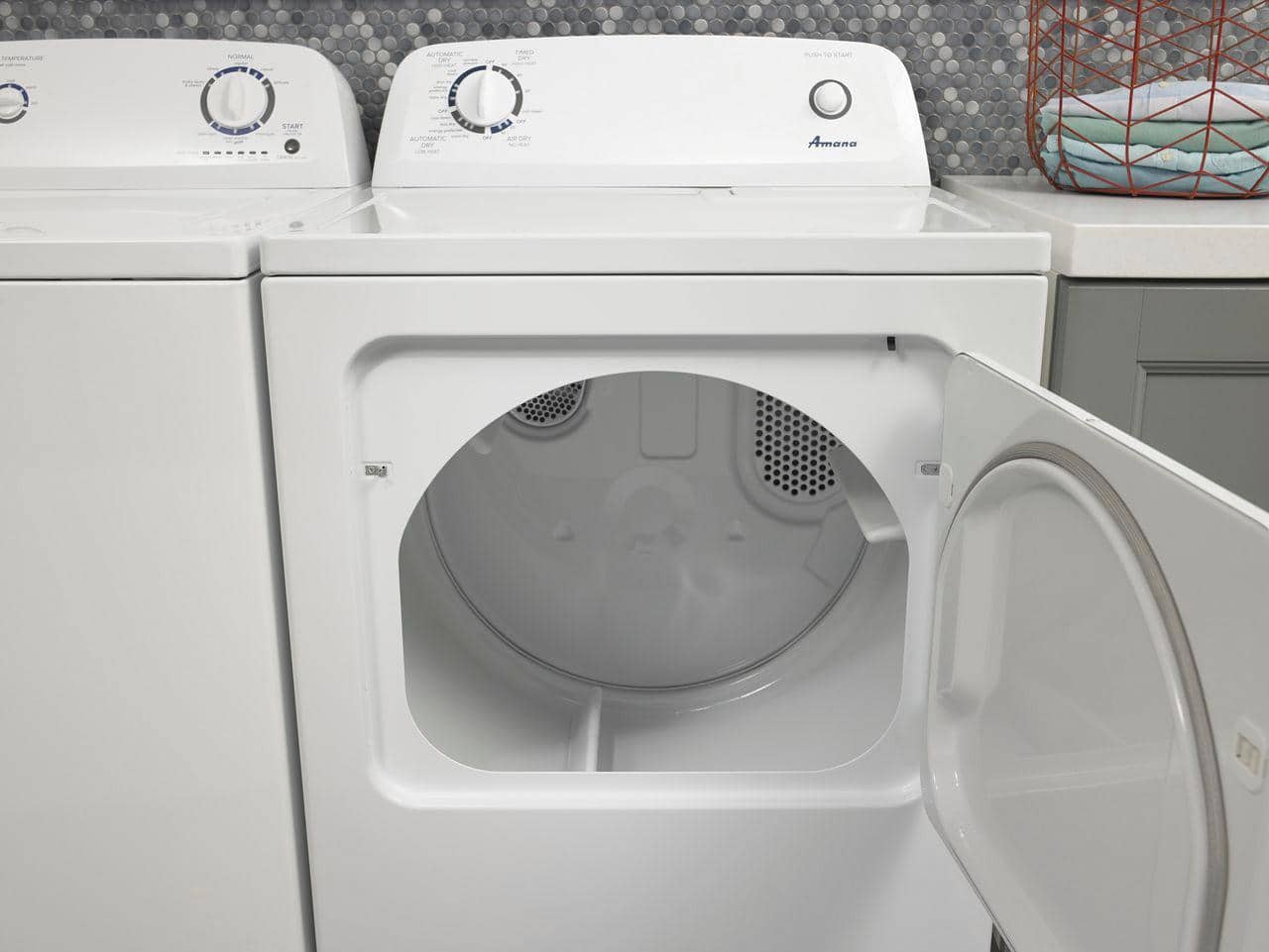 Alt View 6. Amana - 6.5 Cu. Ft. Gas Dryer with Automatic Dryness Control - White.