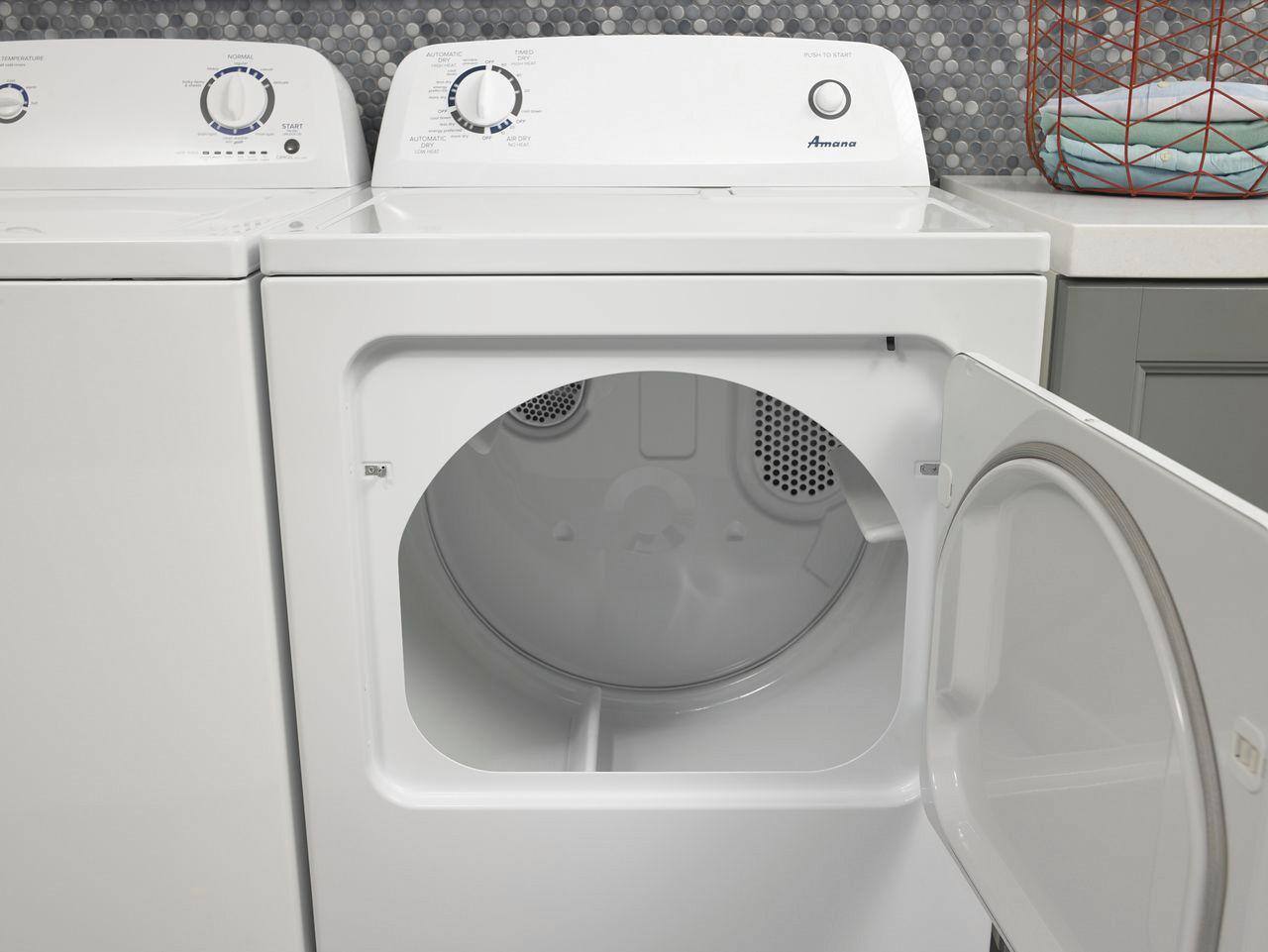 Alt View 6. Amana - 6.5 Cu. Ft. Gas Dryer with Automatic Dryness Control - White.