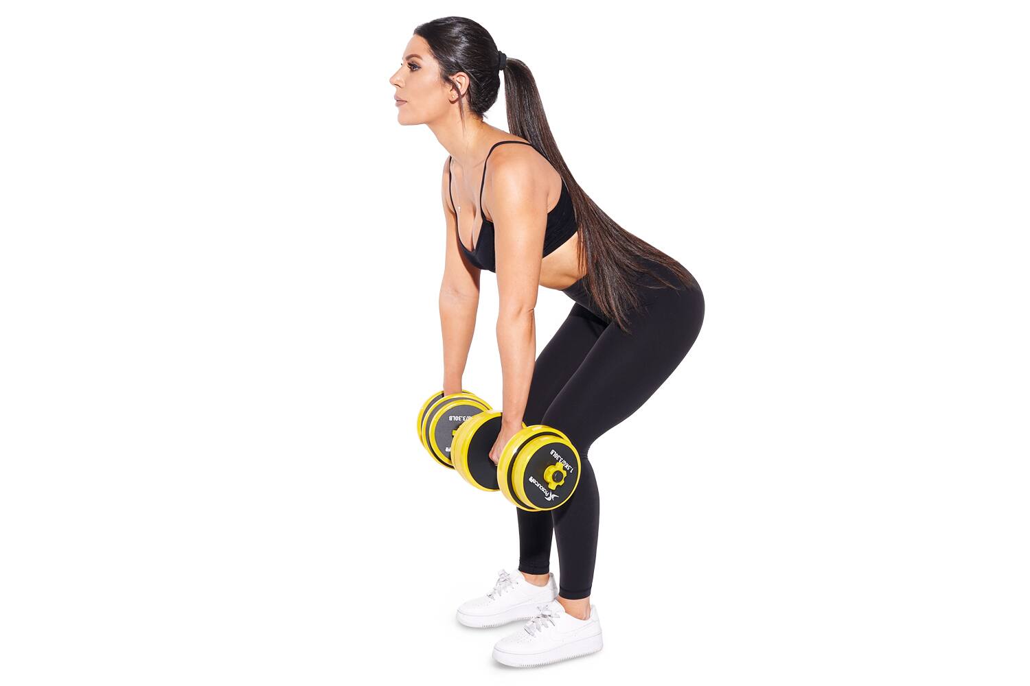 Alt View 1. ProsourceFit - ProsourceFit Adjustable Dumbbells and Barbell Set, 33 lbs - Yellow.