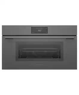 Fisher & Paykel - 30" 1.7 Cu. Ft. Single Convection Speed Oven, 6.8" Touchscreen - Compact - Minimal Grey - Gray