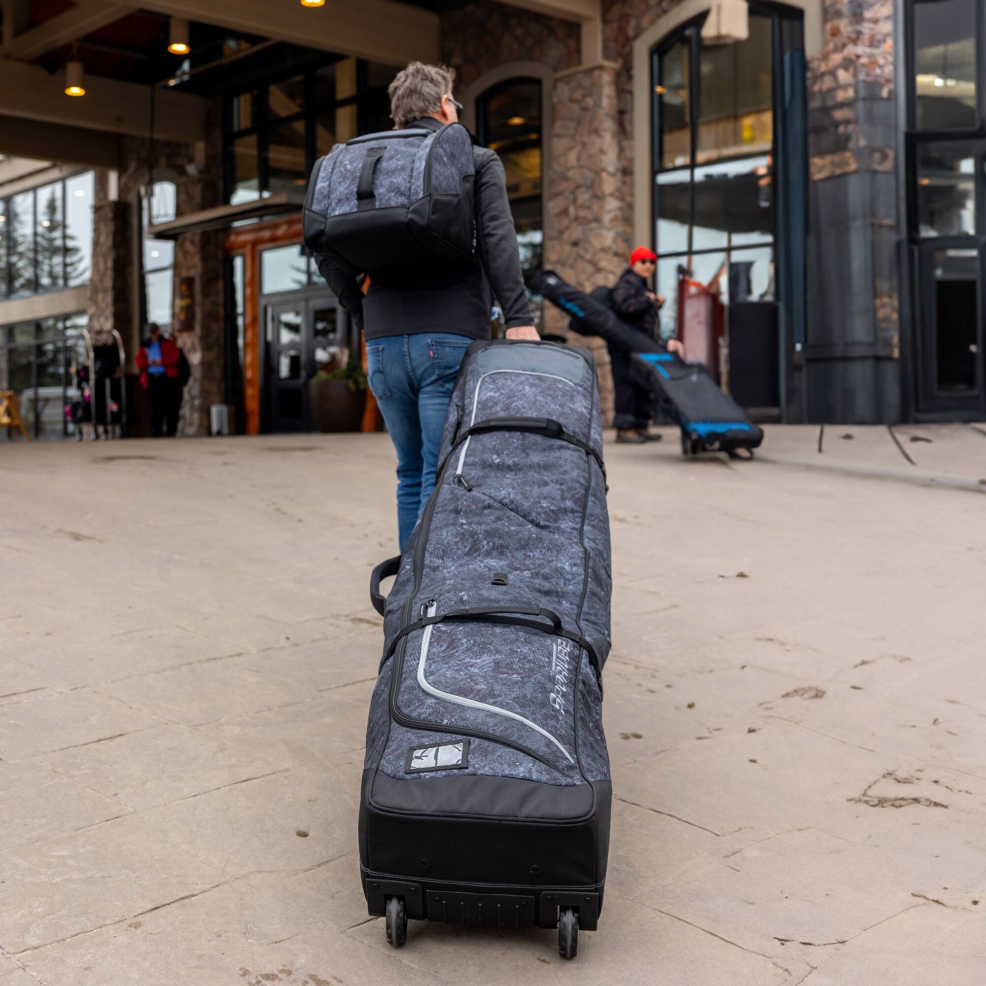 Alt View 5. Sportube - Sportube Prospector XL Ski and Snowboard Bag with Wheels and Removable Dividers - Graphite Topo.