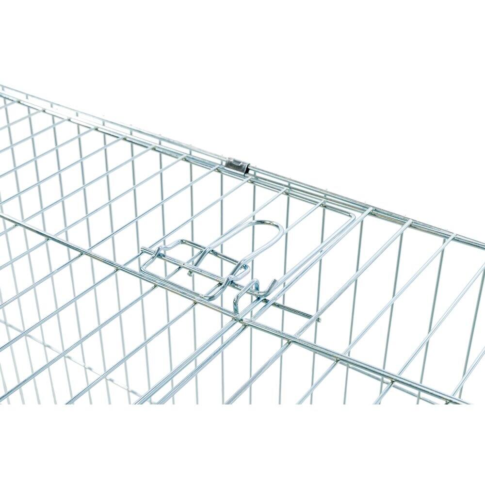 Alt View 2. TRIXIE - Enclosed Outdoor Ft. Galvanized Metal Animal Cage with 5 Doors - Silver.