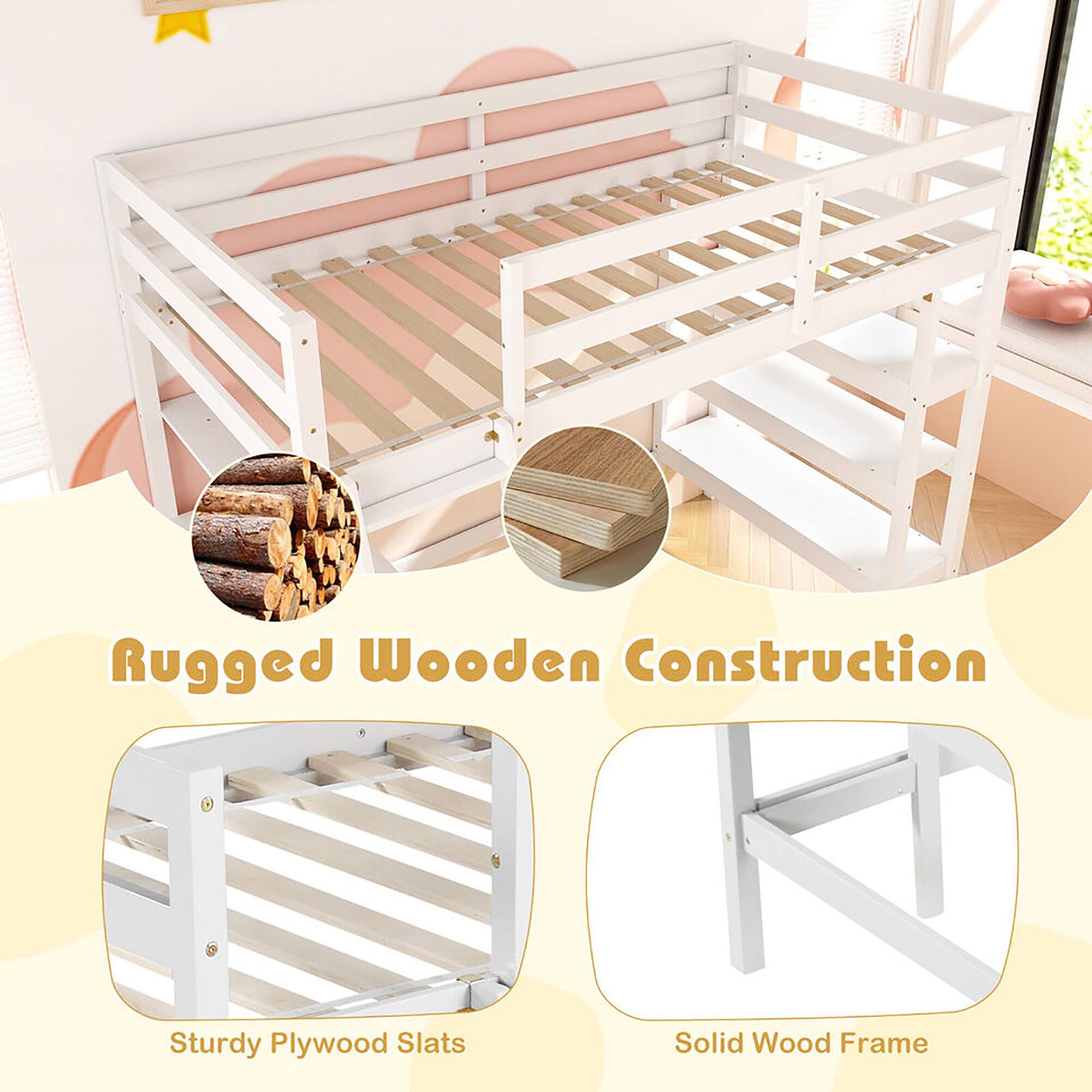Rugged Wooden Construction
Sturdy Plywood Slats
Solid Wood Frame