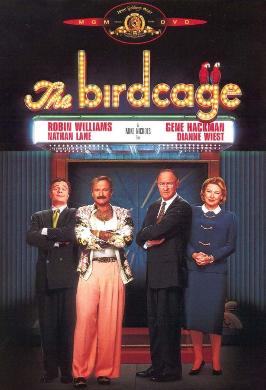 Robin Williams & Gene Hackman Movie Poster 1996 Comedy: The Birdcage 
