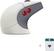 Left. PRIMEPLUS - Retro Gaming Mouse with Charging Dock, 26K DPI PAW 3395 Sensor, 4K Polling Rate, Programmable Buttons - Gray Red.
