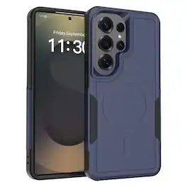 Dteck - Rugged Case for Samsung Galaxy S26 Ultra, Compatible with MagSafe, Dual Layer Shockproof Protective Phone Cover - Darkblue