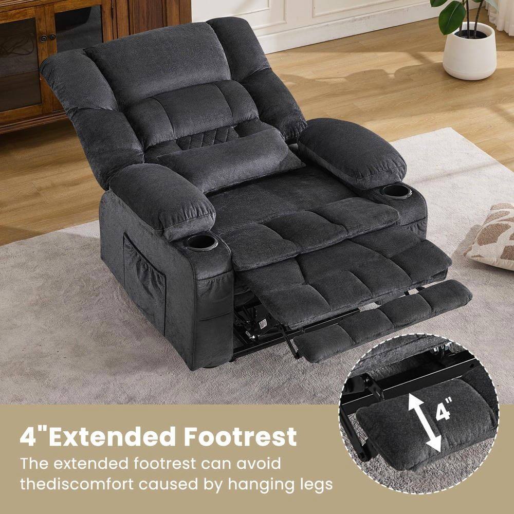 4" Extended Footrest

The extended footrest can avoid the discomfort caused by hanging legs.