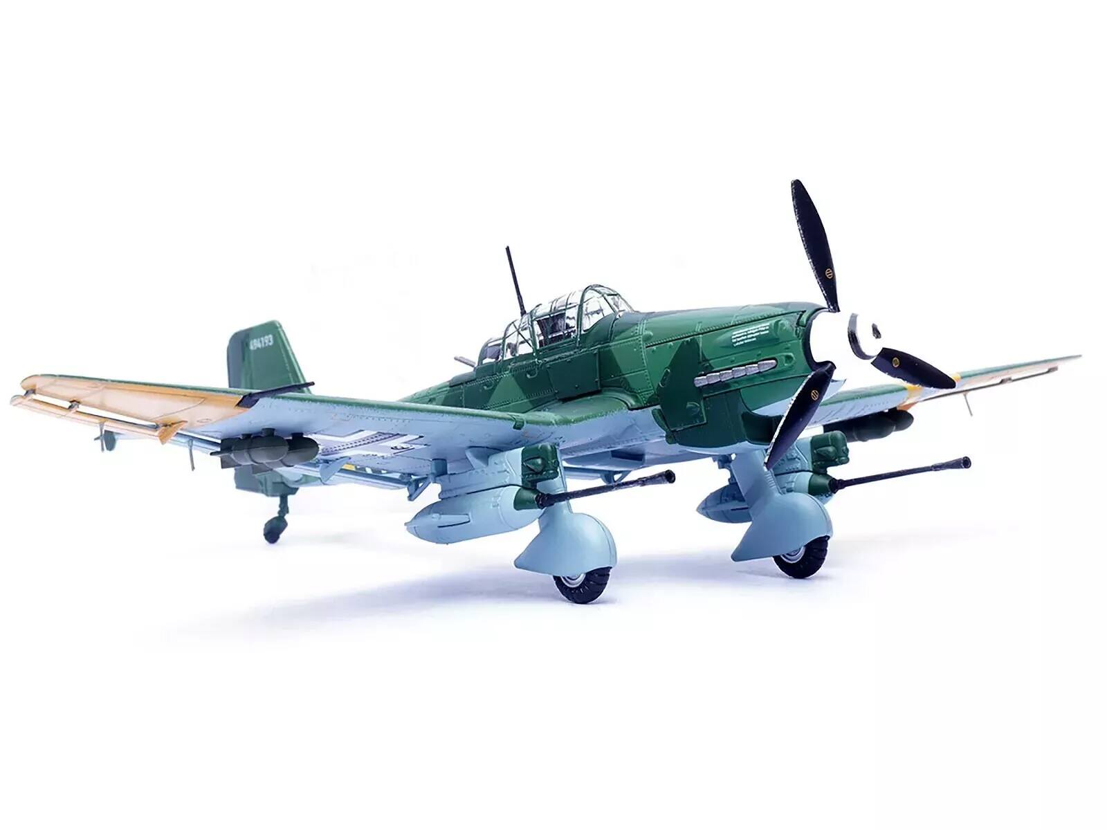Alt View 3. Panzerkampf - Junkers Ju 87G2 Stuka Bomber Aircraft "Slovakia" (1944) German Luftwaffe "Wing" Series 1/72 Diecast Model by Panzerkampf.
