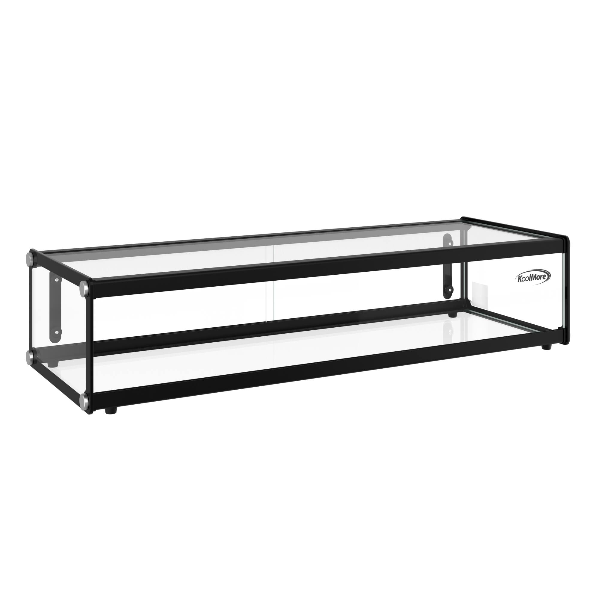 Alt View 4. Koolmore - 1.5 Cu Ft Slim  Flat Dry  Bakery Display Case with  Black Aluminum Accents KM-DC-17SBK - Black.