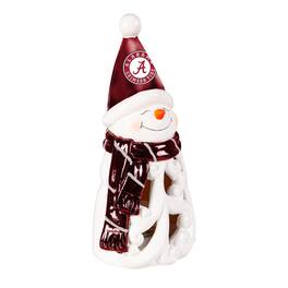 Evergreen Enterprises - Alabama Crimson Tide LED 8" Snowman Lit Garden Statue - Red