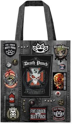 PopMarket - Five Finger Death Punch - Rocksax - Five Finger Death Punch - Battle Bag - 16 X 16 Soft Polyester - Multicolor