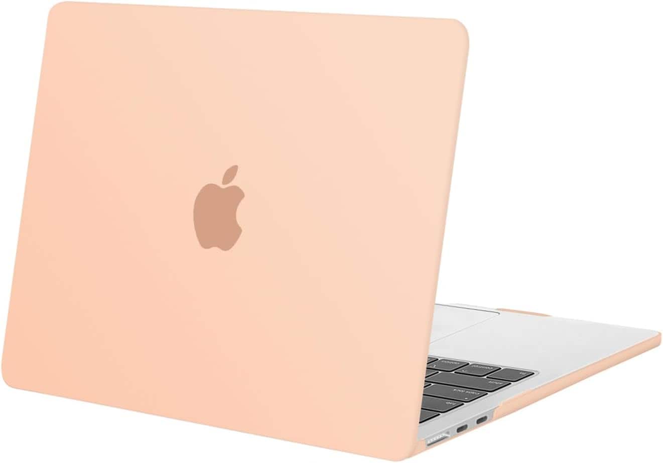 mosiso - Laptop Case for MacBook Air 13 inch Case M5 A3449 M4 A3240 M3 A3113 M2 A2681 2022-2026 - Peach Fuzz