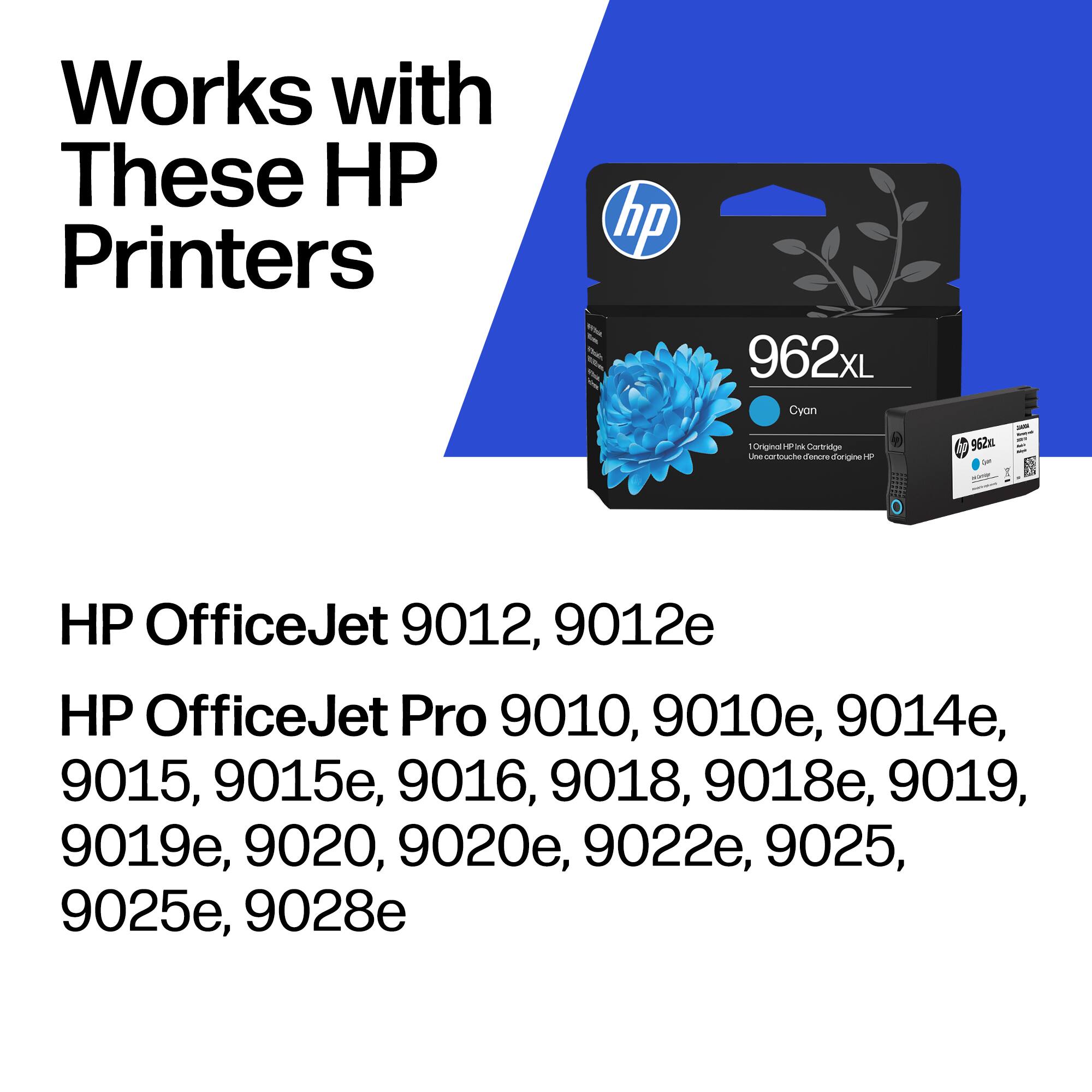 Works with These HP Printers

HP OfficeJet 9012, 9012e  
HP OfficeJet Pro 9010, 9010e, 9014e, 9015, 9015e, 9016, 9018, 9018e, 9019, 9019e, 9020, 9020e, 9022e, 9025, 9025e, 9028e