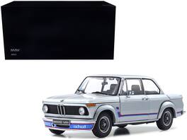 BMW 2002 Turbo Stripes 1/18 Diecast Model Car by Kyosho - Silver with Red and Blue