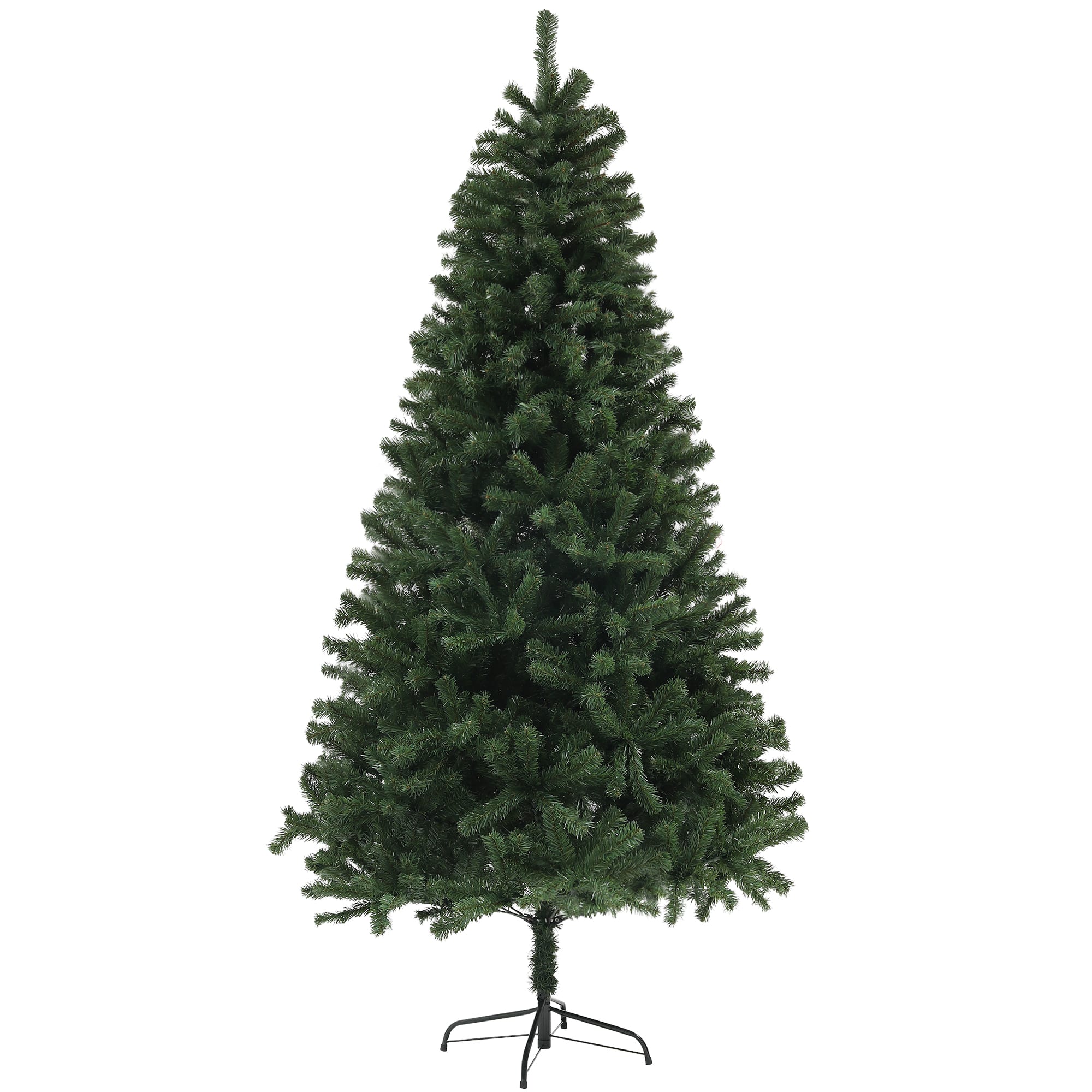 Homcom - 7.5ft Artificial Christmas Tree, 1346 Tips Auto Open Steel Base for Home Office - Green