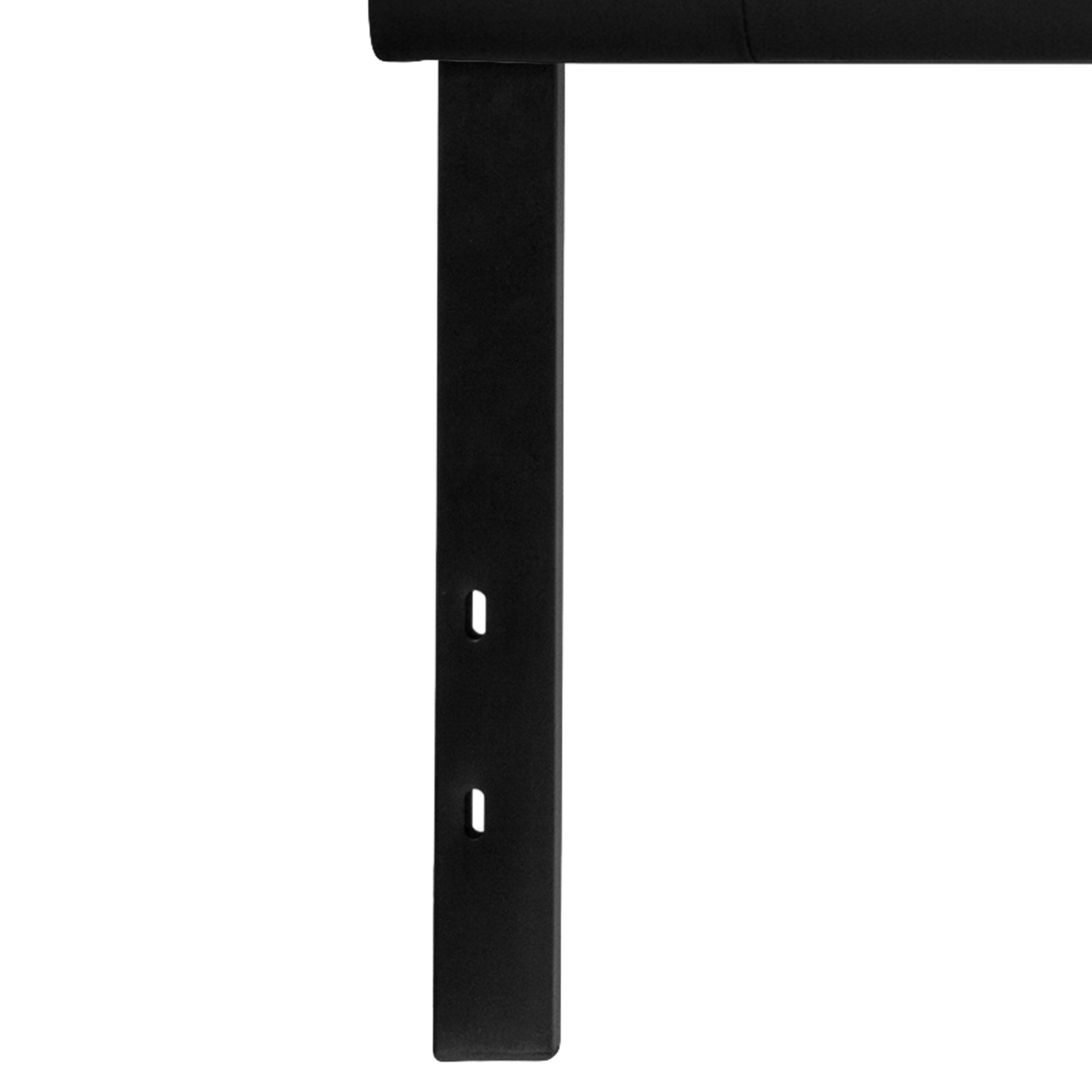 Alt View 7. Emma + Oliver - Button Tufted Adjustable Height Upholstered Headboard - Black.