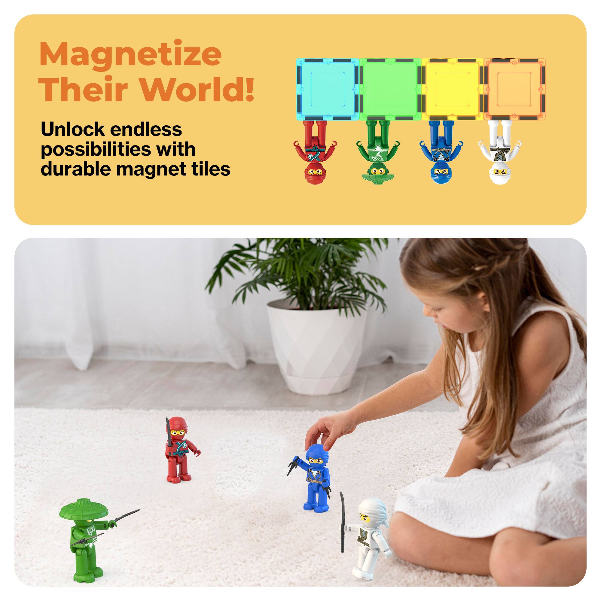 Magnetize Their World!  
Unlock endless possibilities with durable magnet tiles