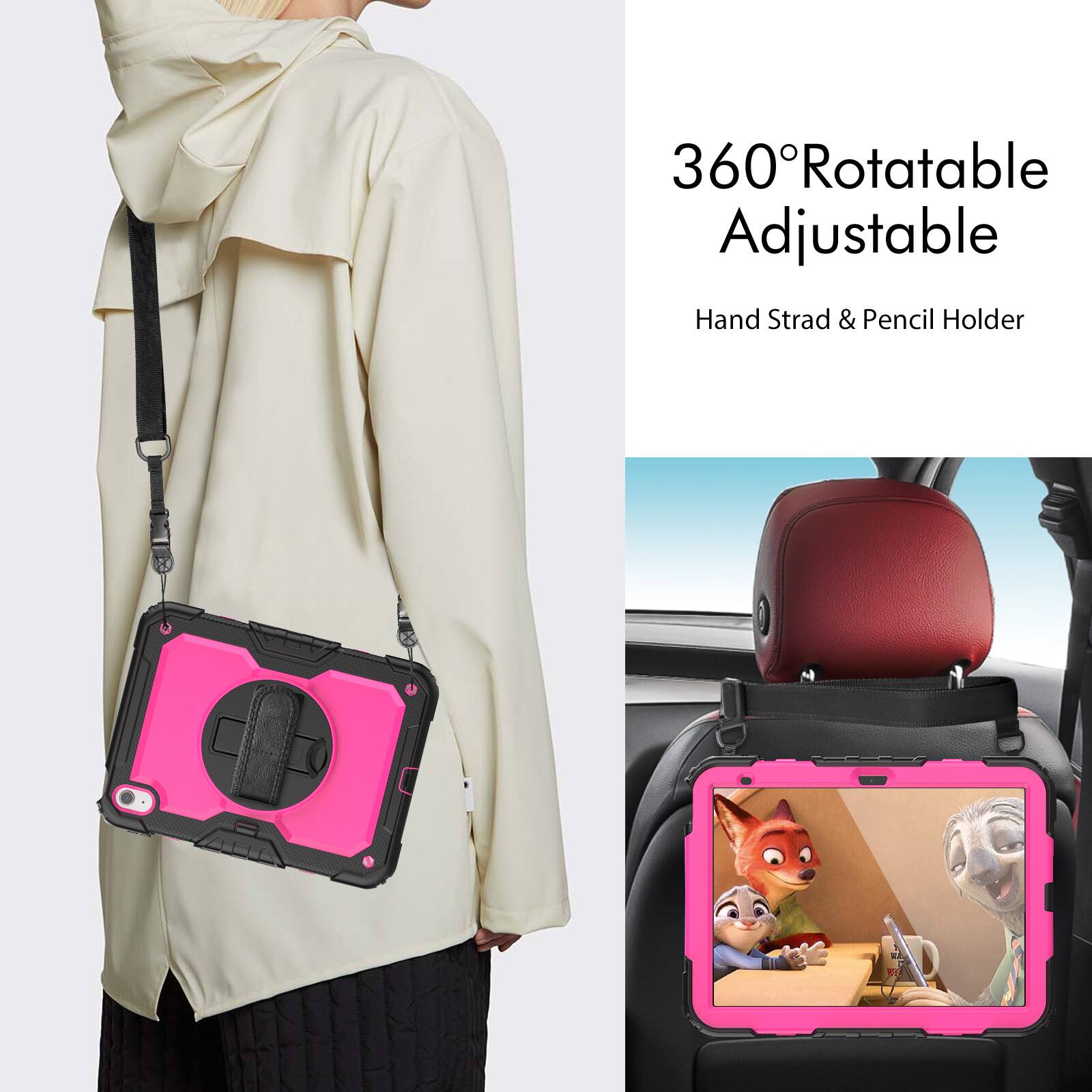 360° Rotatable Adjustable Hand Strad & Pencil Holder
