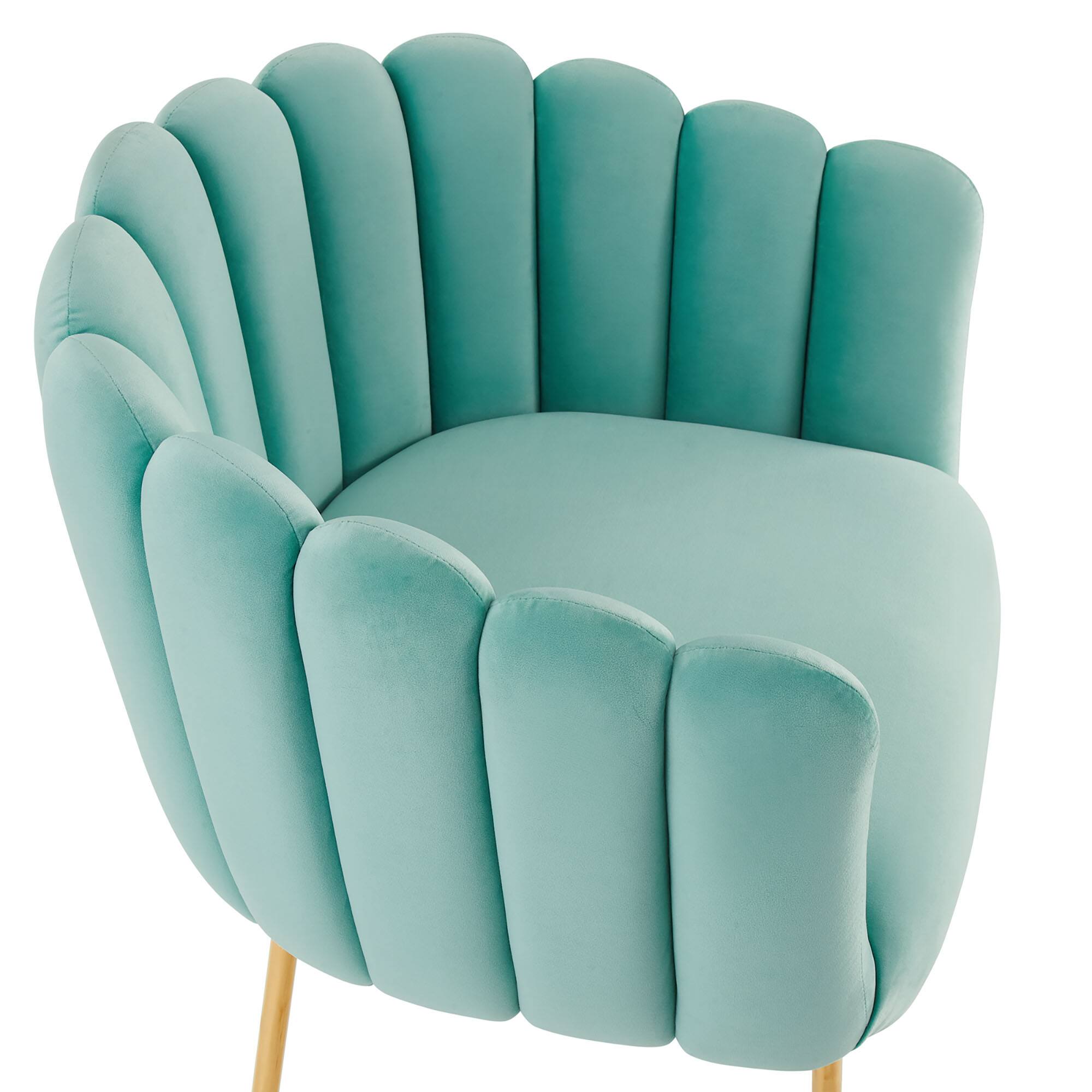 Alt View 1. Modway - Sanna Channel Tufted Performance Velvet Armchair by Modway - Mint.