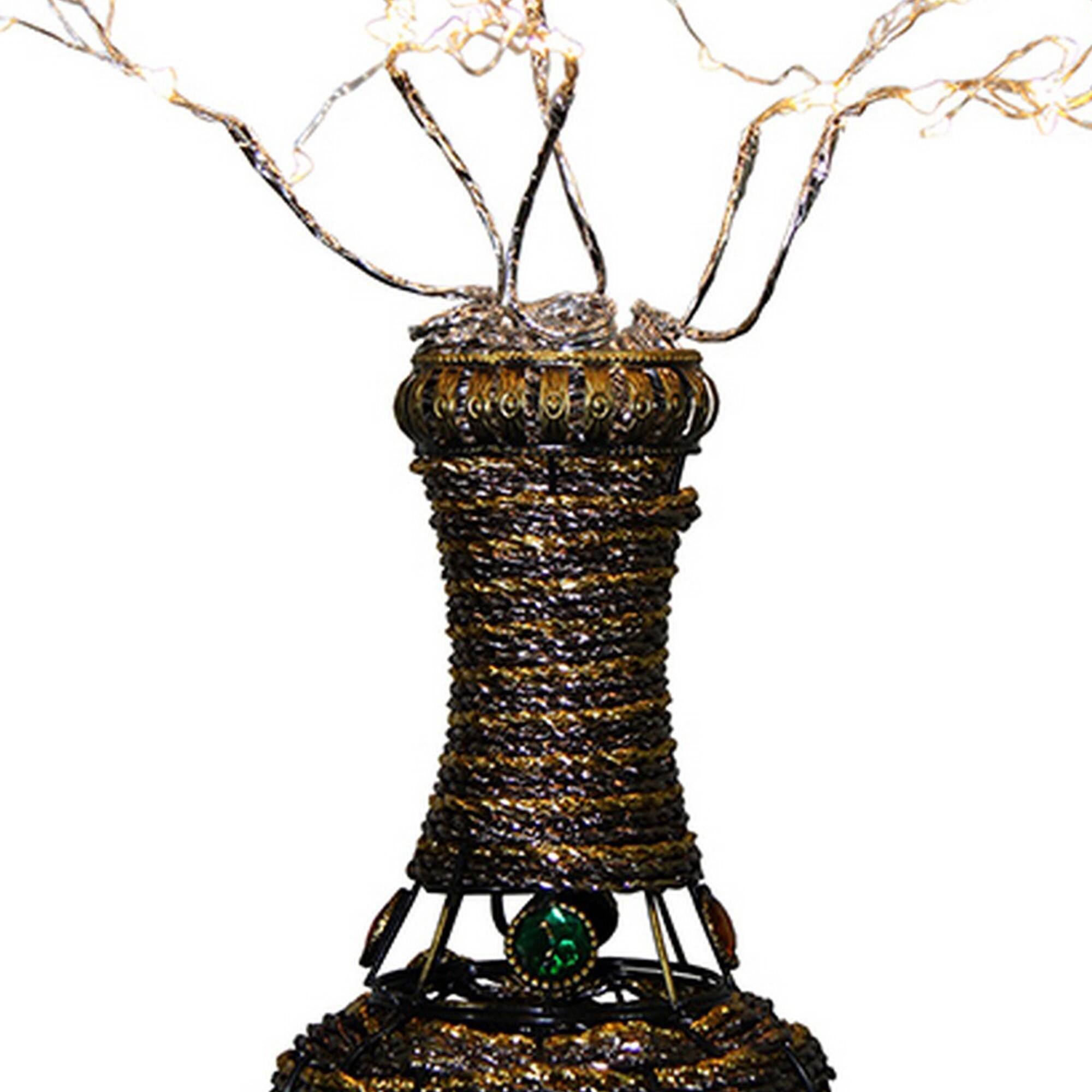 Left. Manhattan Lane - Tree Table Lamp with Aluminum Wire and Multiple LED - White.