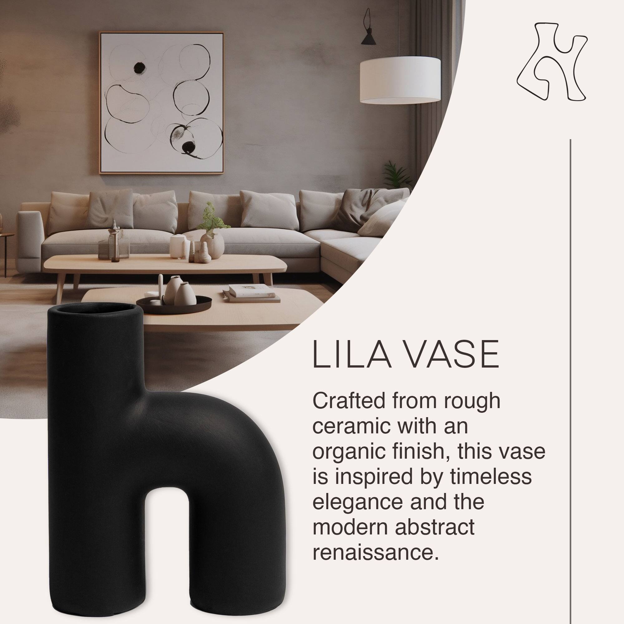 LILA VASE

Crafted from rough ceramic with an organic finish, this vase is inspired by timeless elegance and the modern abstract renaissance.