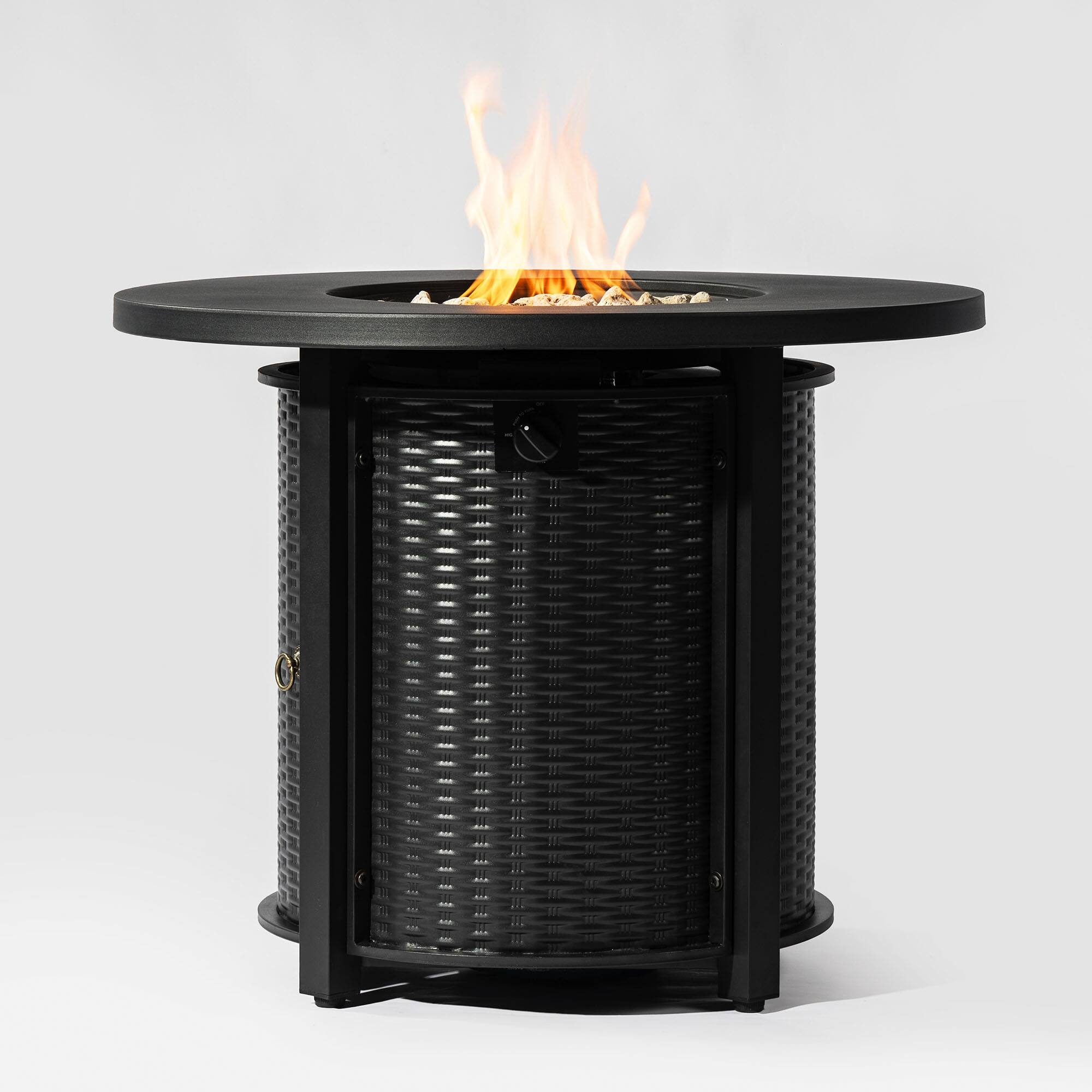 Dexmalle - Dexmalle-Propane Gas Steel 50000 BTU Fire Pit Table-Black