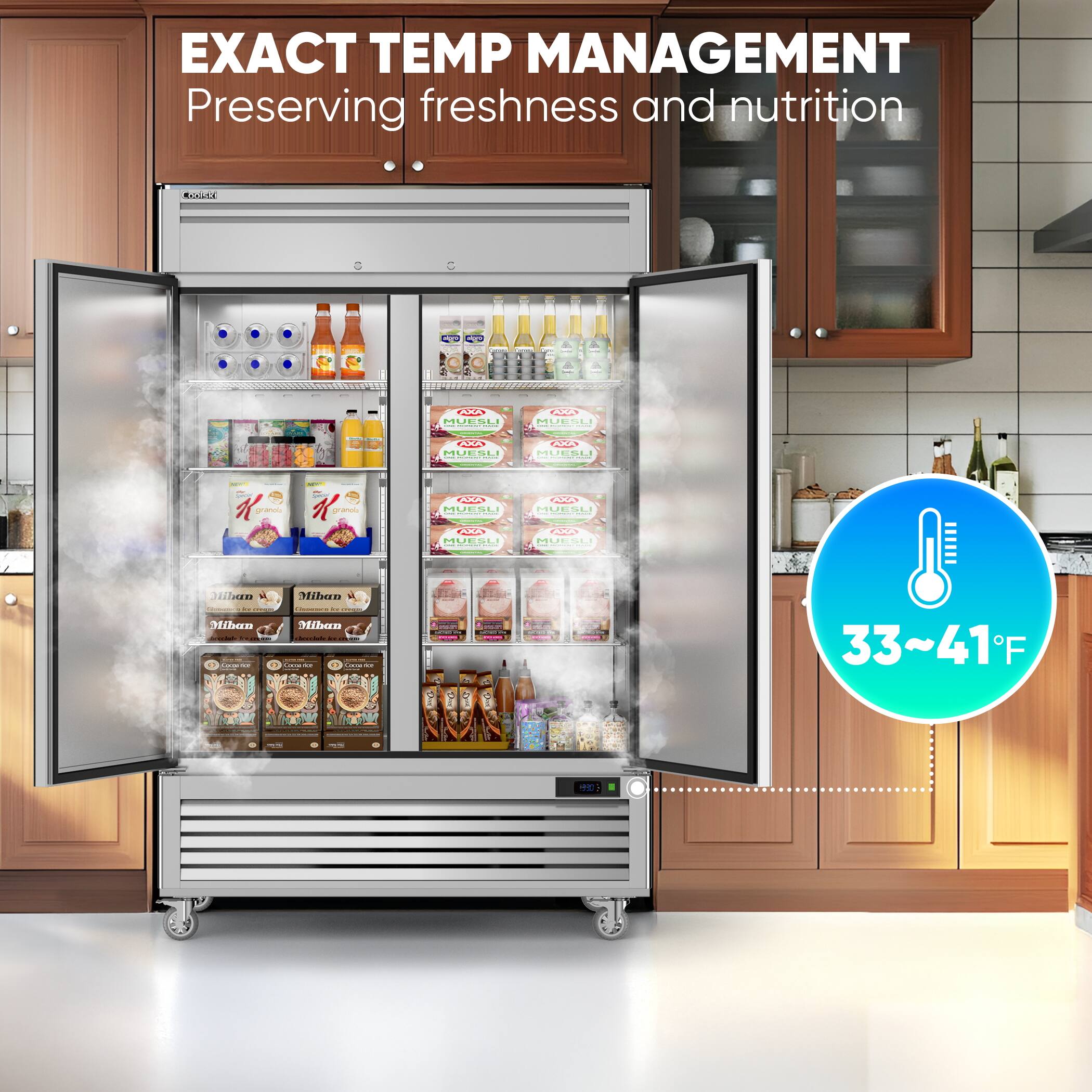 EXACT TEMP MANAGEMENT  
Preserving freshness and nutrition  

33~41°F
